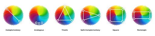 colour wheel contrast examples