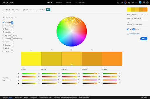 coolors.co homepage