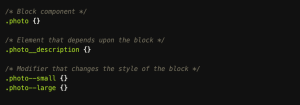 Examples of Block-Element-Modifiers (BEM)