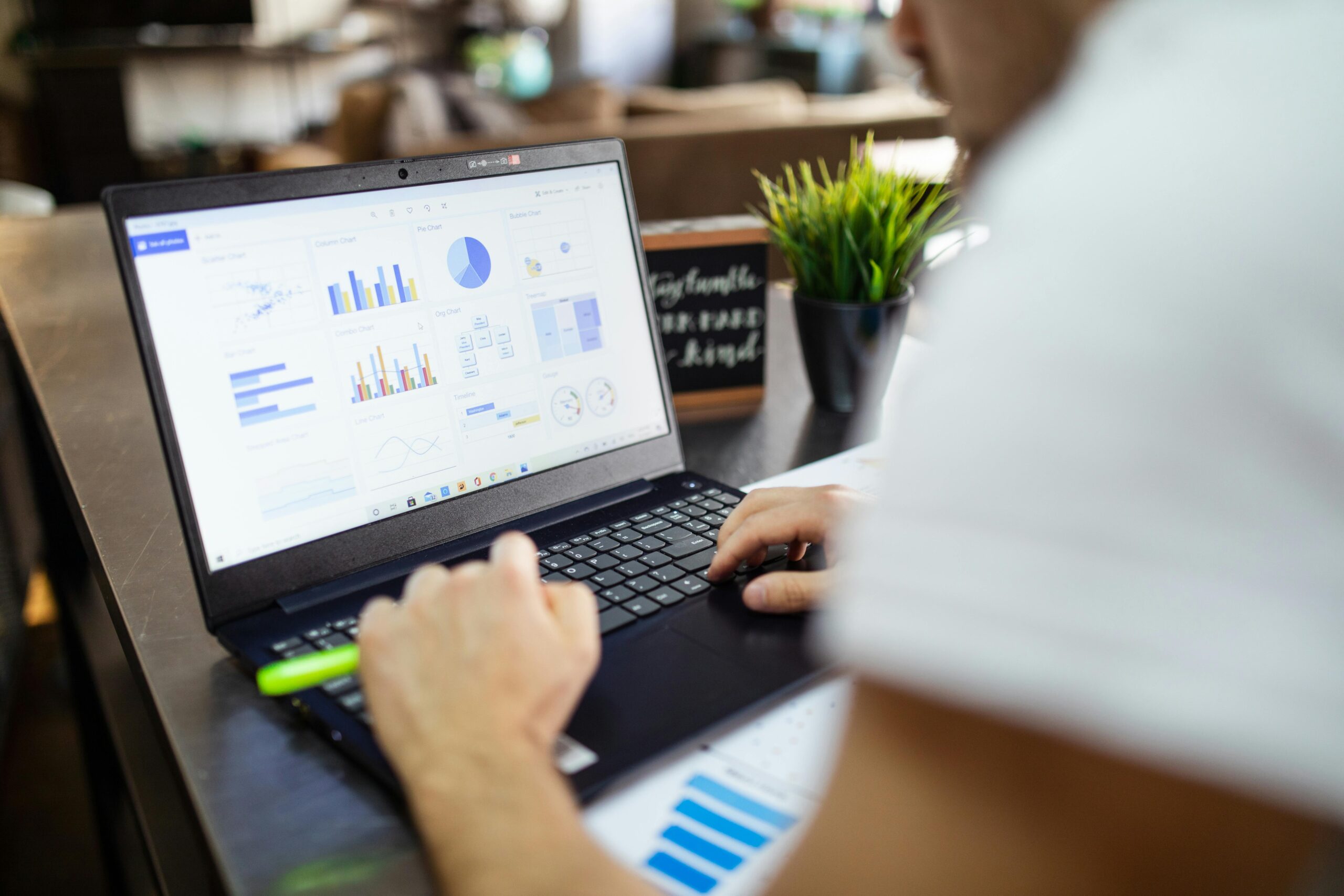 excel on a laptop